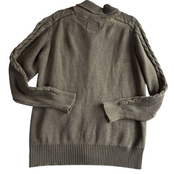 Men’s Cardigan Original Weatherproof Vintage Gray Cotton Grandpa Sweater Size M - Picture 8 of 11